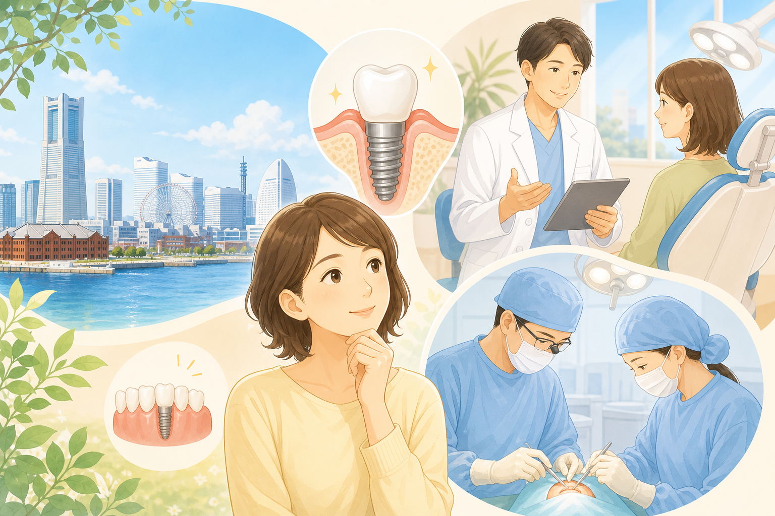 横浜市でインプラントを検討中の方へ：手術の切開は体にどんな負担がある？